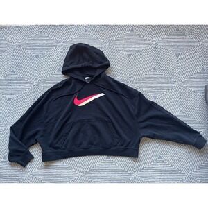 Women's Nike Hooded Sweatshirt - Black/Pink -‎ Small